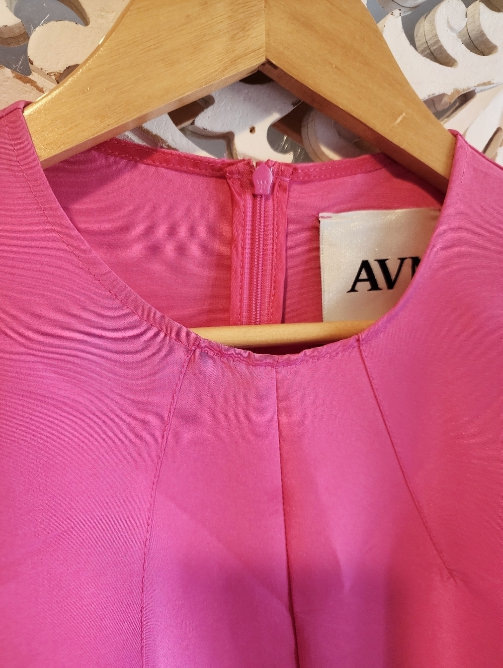 AVN PUFF SLEEVES CREW NECK PINK TOP 38 MADE IN ITALY - Picture 12 of 16